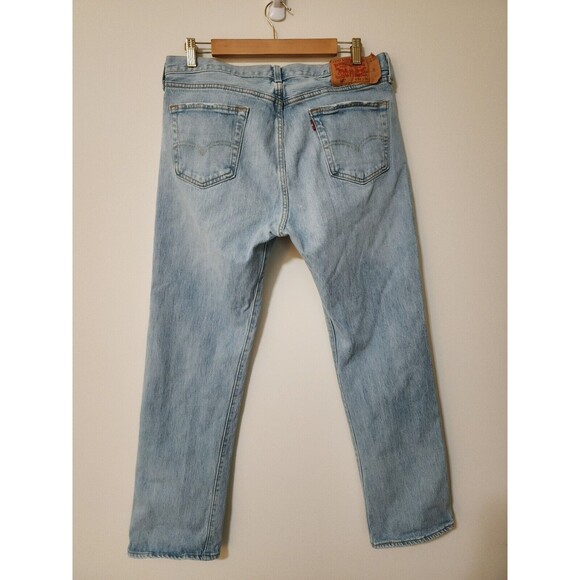 Levi's 501 XX Mens Straight Button-Fly Jeans 34/30 Blue Cotton-Blend 00501-3184 - Picture 2 of 16
